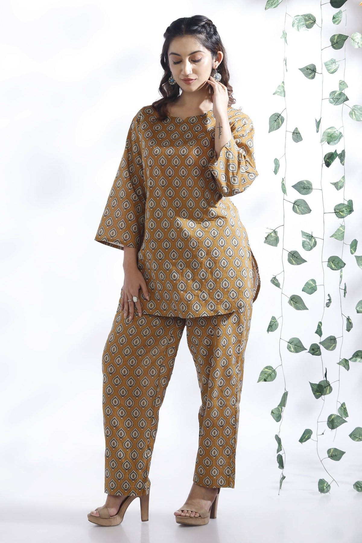 Breathables Yellow Butta Cotton Co-Ord Set - Dista