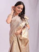 Thumbnail for Astita Organza Peach Saree