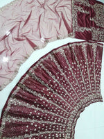 Thumbnail for Jyoti Fashion Classy Maroon Silk 3MM Sequins with Thread & Coding Embroidery Lehenga Choli with Dupatta - Distacart