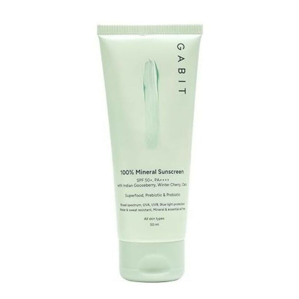 Gabit 100% Mineral Sunscreen SPF 50 PA++++ - Distacart