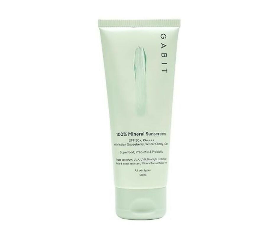 Gabit 100% Mineral Sunscreen SPF 50 PA++++ - Distacart