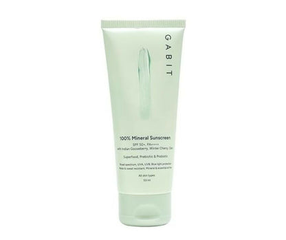 Gabit 100% Mineral Sunscreen SPF 50 PA++++ - Distacart