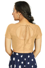Thumbnail for Aastha Fashion Women's Beige Art Silk Designer Festive Wear Readymade Blouse - Distacart