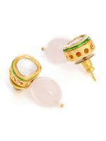 Thumbnail for Ruby Raang Pink Kundan Studs
