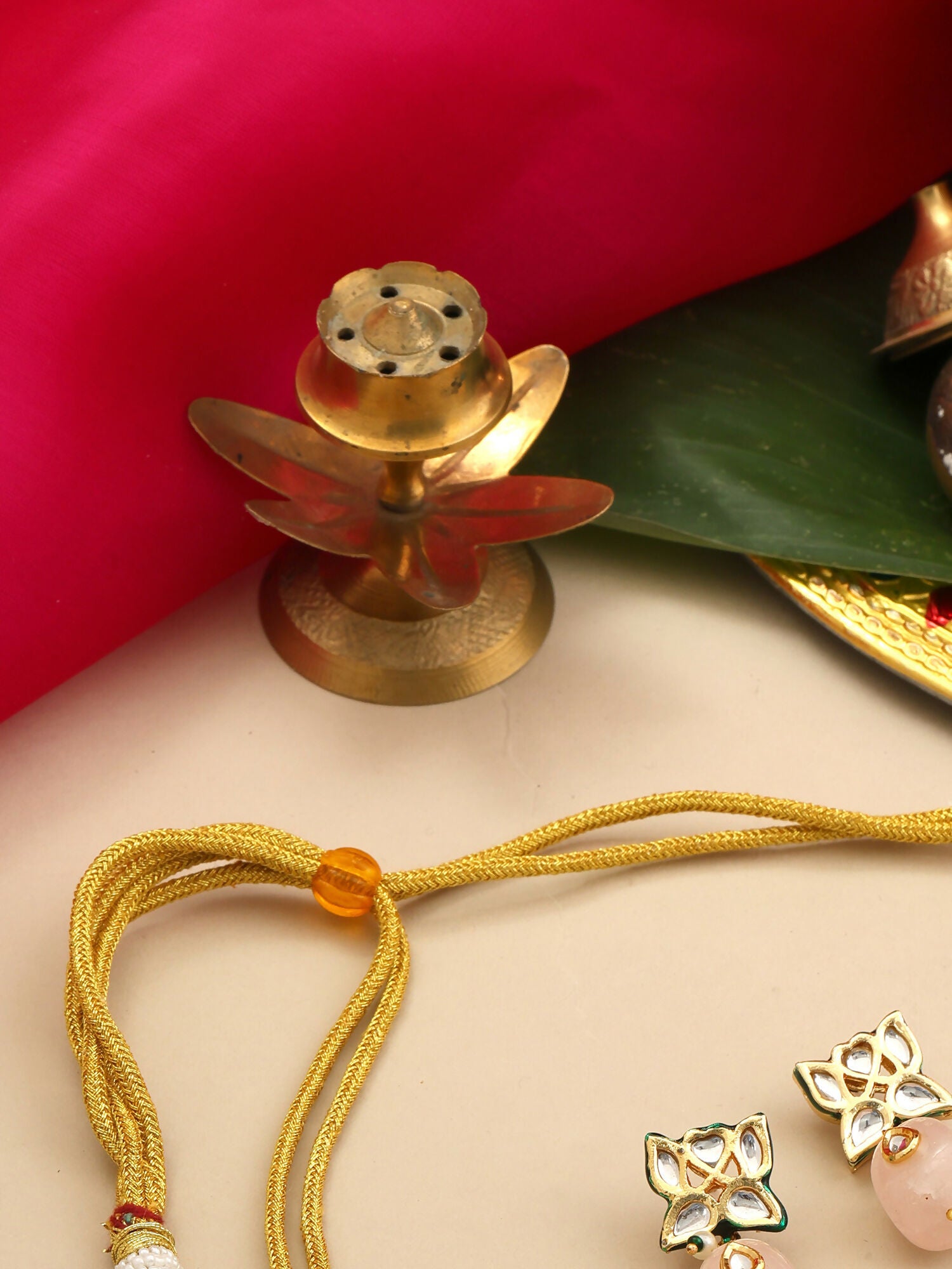 Ruby Raang Gulnaar Necklace And Earrings Set - Distacart
