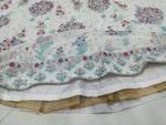 Thumbnail for Jyoti Fashion Cream Thread Embroidery Georgette Designer Lehenga Choli with Dupatta - Distacart