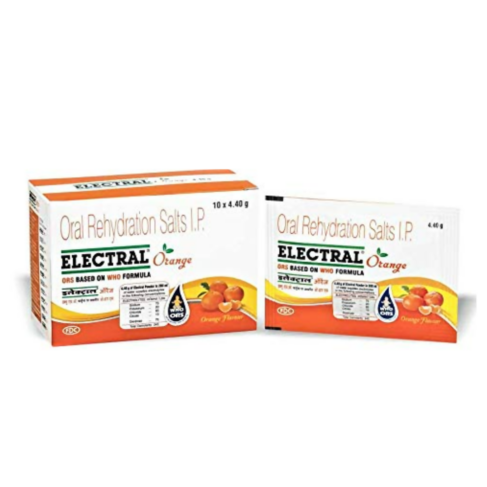 Electral FDC ORS Sachets Orange Flavour - Distacart