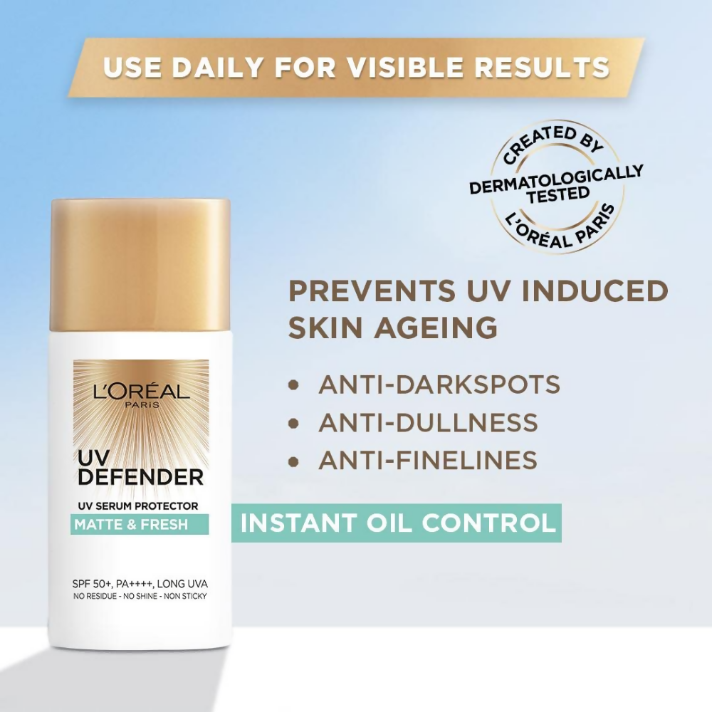 L'Oreal Paris Sunscreen, Lightweight Matte Sunscreen - Dista