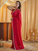 Thumbnail for kasee Embellished Beads and Stones Silk Blend Saree - Distacart