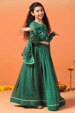 Thumbnail for Joban Fashion Girl's Green Color Lehenga Choli