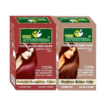 Thumbnail for VedicAyurveda Henna Based Hair Colour, burgundy and Chestnut Brown - Dista