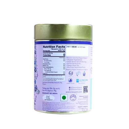Tassyam Organics Lapis Lavender Biodegradable Tisane Teabags - Distacart