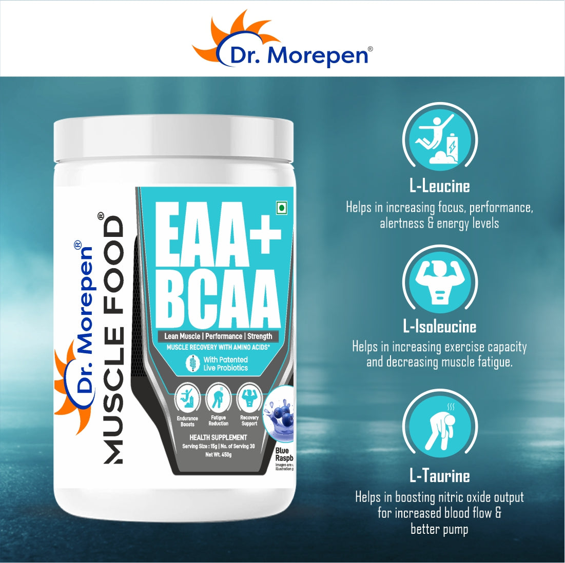 Dr. Morepen Eaa+Bcaa Blue Raspberry