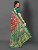 Thumbnail for NOZ2TOZ Women's Cotton Blend Red Printed Designer Saree With Blouse Piece - Distacart