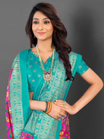 Thumbnail for NOZ2TOZ Women's Cotton Blend Pink Printed Designer Saree With Blouse Piece - Distacart