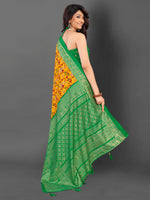 Thumbnail for NOZ2TOZ Women's Cotton Blend Mustard Printed Designer Saree With Blouse Piece - Distacart