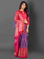 Thumbnail for NOZ2TOZ Women's Cotton Blend Lavender Printed Designer Saree With Blouse Piece - Distacart