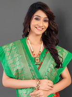 Thumbnail for NOZ2TOZ Women's Cotton Blend Red Printed Designer Saree With Blouse Piece - Distacart