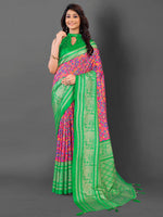 Thumbnail for NOZ2TOZ Women's Cotton Blend Pink Printed Designer Saree With Blouse Piece - Distacart