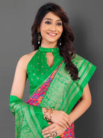 Thumbnail for NOZ2TOZ Women's Cotton Blend Pink Printed Designer Saree With Blouse Piece - Distacart