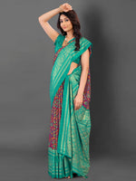 Thumbnail for NOZ2TOZ Women's Cotton Blend Magenta Printed Designer Saree With Blouse Piece - Distacart