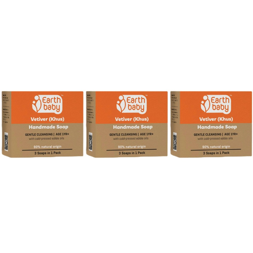 Earthbaby Natural Handmade Vetiver (Khus) Bath Soap
