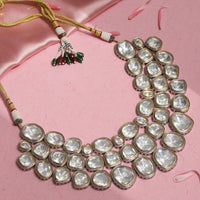 Thumbnail for Maharani Layered Choker (Silver) - Ruby Raang - Distacart