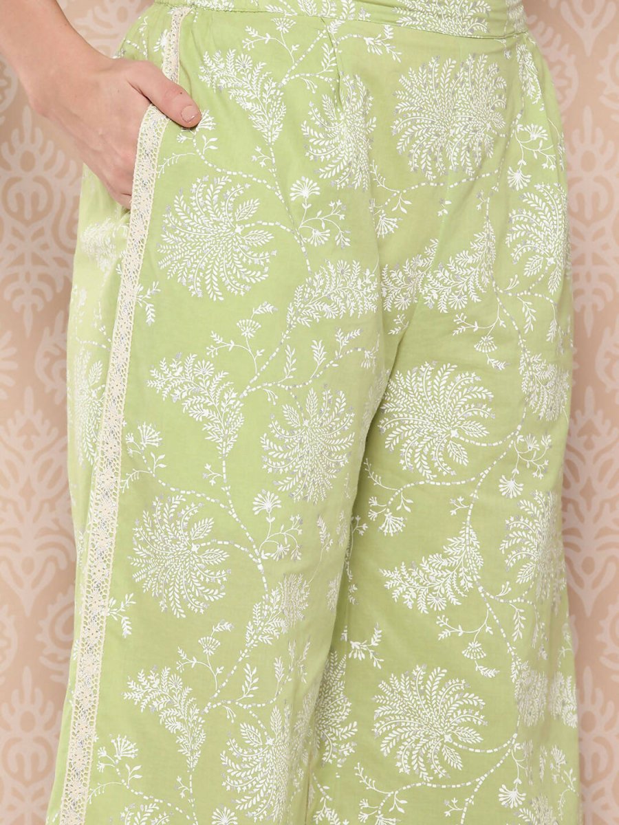 Ahalyaa Women's Traditional Wear Co-ods - Pista Green - Distacart