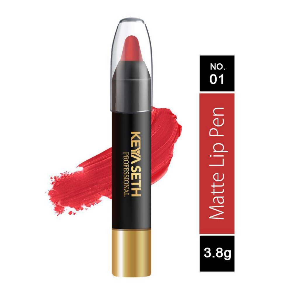 Keya Seth Professional Matte Lip Pen - Bright Red - Distacart