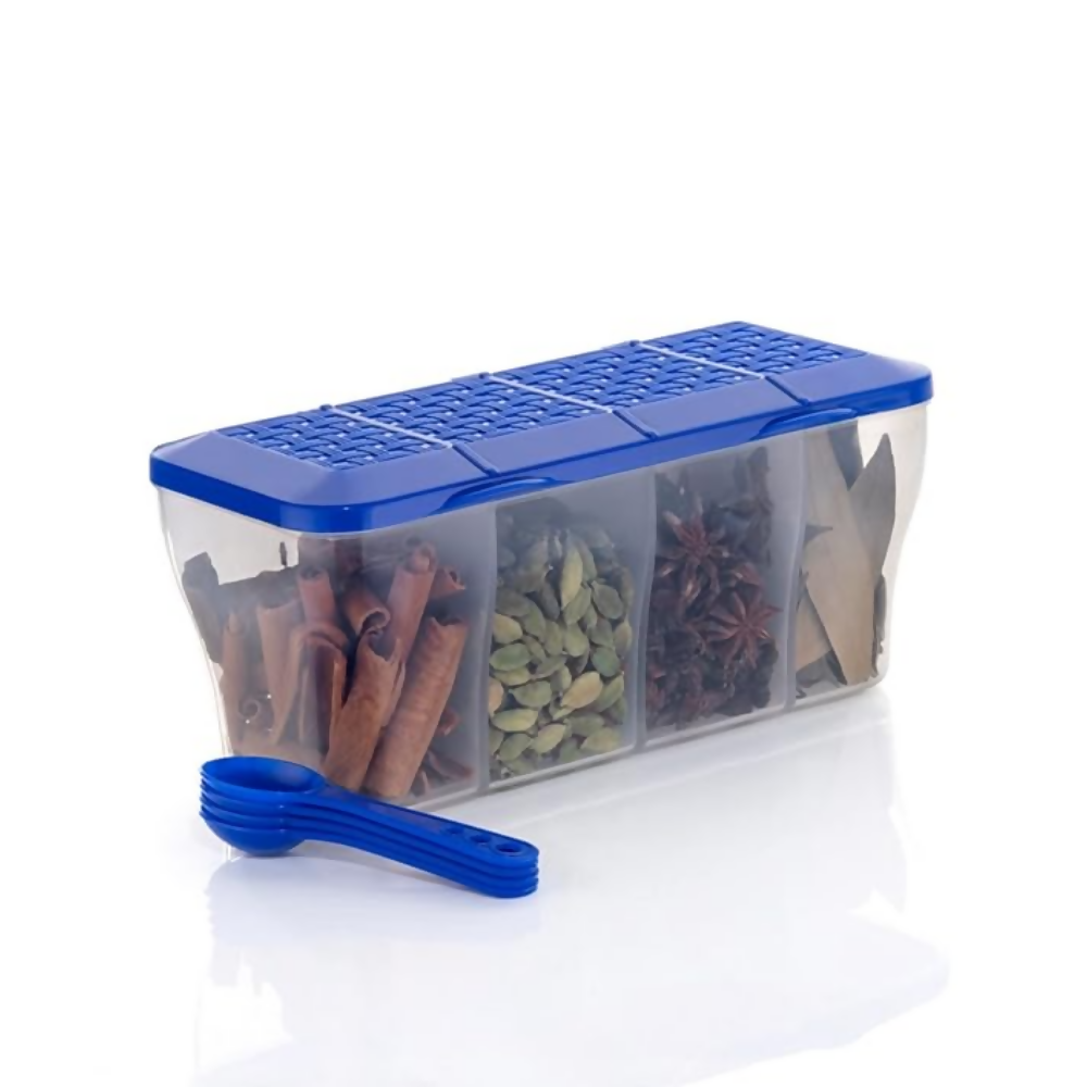 RILION Multipurpose Plastic 4 In 1 Masala Box for Kitchen - Dista