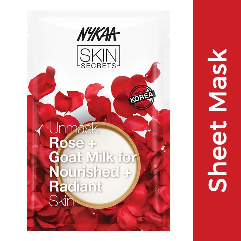 Nykaa Skin Secrets Exotic Indulgence Rose + Goat Milk Sheet Mask For Nourished & Radiant Skin - Distacart
