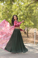 Thumbnail for Vastranavya Latest Fancy Party Wear Lehenga Choli With Shrug - Pink - Distacart