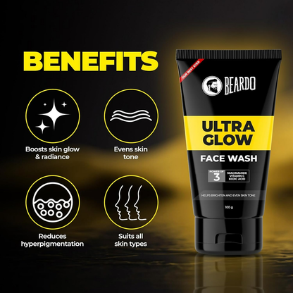 Beardo Ultra Glow Bodywash & Facewash Duo Kit Hydrated and Refreshing Skin - Distacart