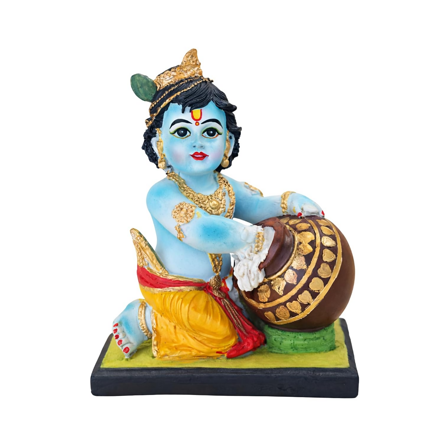 Bal Krishna Idol with Butter Pot - Blue - Dista
