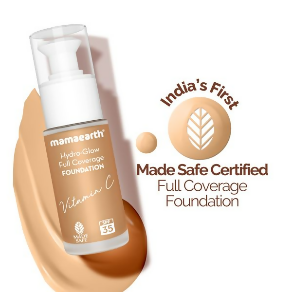 Mamaearth Hydra-Glow Full Coverage Foundation With Vitamin C & Turmeric - Caramel Glow - Distacart