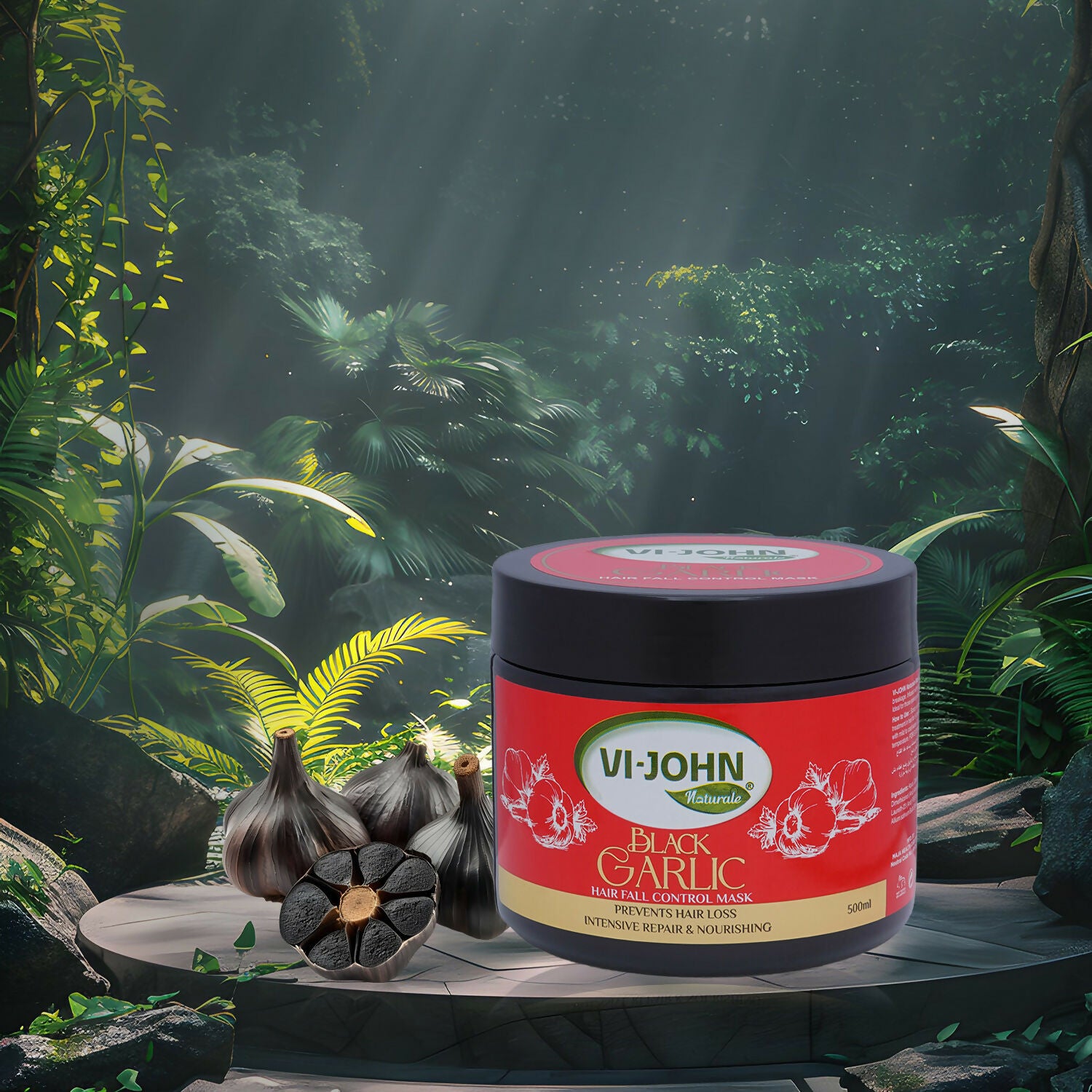 VI-JOHN Naturale Black Garlic Hair Mask Prevent Hair Loss intensive Repair & Nourishing