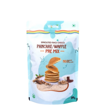 Vedas Kitchen Sprouted Ragi Choco Waffle/Pancake Premix - Dista