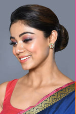 Thumbnail for Joban Fashion Women Kundan , Brass And Ruby Stone Golden White Ruby Earrings - Distacart