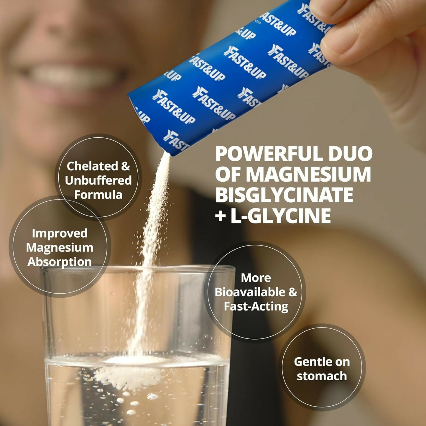 Fast&Up Magnimax - Triple Magnesium Bisglycinate, Citrate, Aspartate - Lime & Lemon Flavour - Distacart