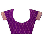Thumbnail for Joban Fashion Purple Butti Woven Soft Lichi Silk Paithani Saree - Distacart