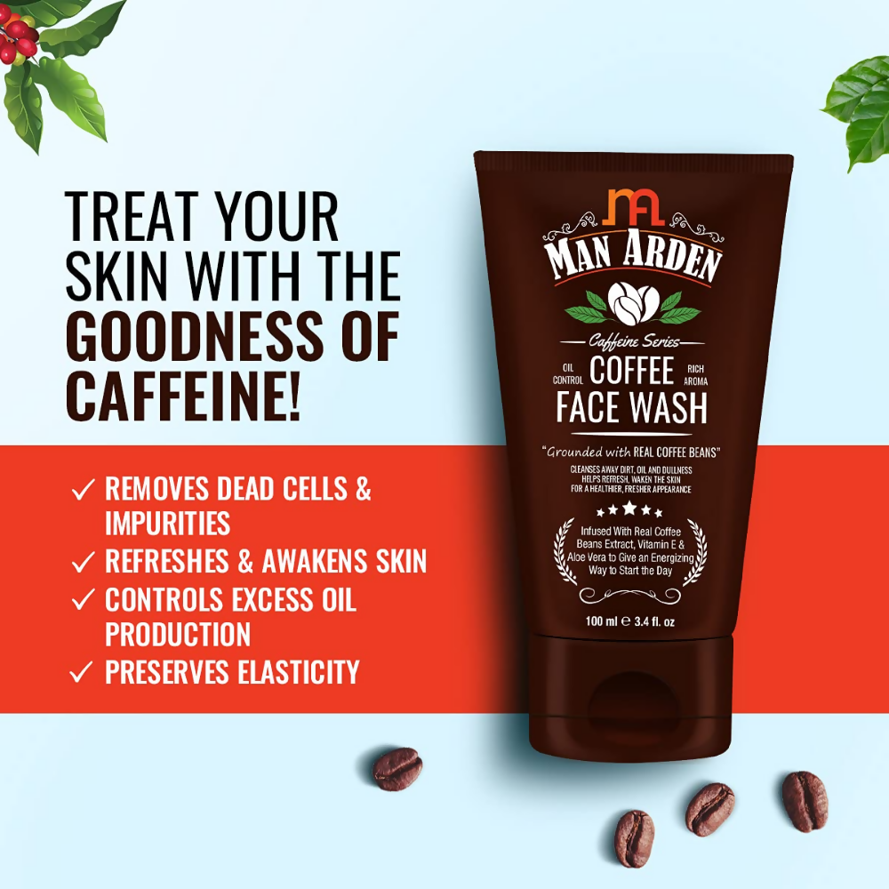 Man Arden Coffee Face Wash - No Parabens, Sulphate, Silicones - Distacart
