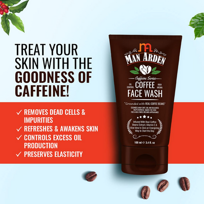 Man Arden Coffee Face Wash - No Parabens, Sulphate, Silicones - Distacart