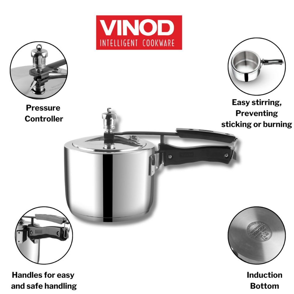 Vinod Stainless Steel Inner Lid Pressure Cooker - Dista