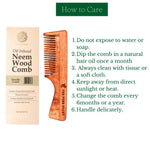 Thumbnail for The Pure Story Oil Infused Neem Wood Handle Comb - Distacart