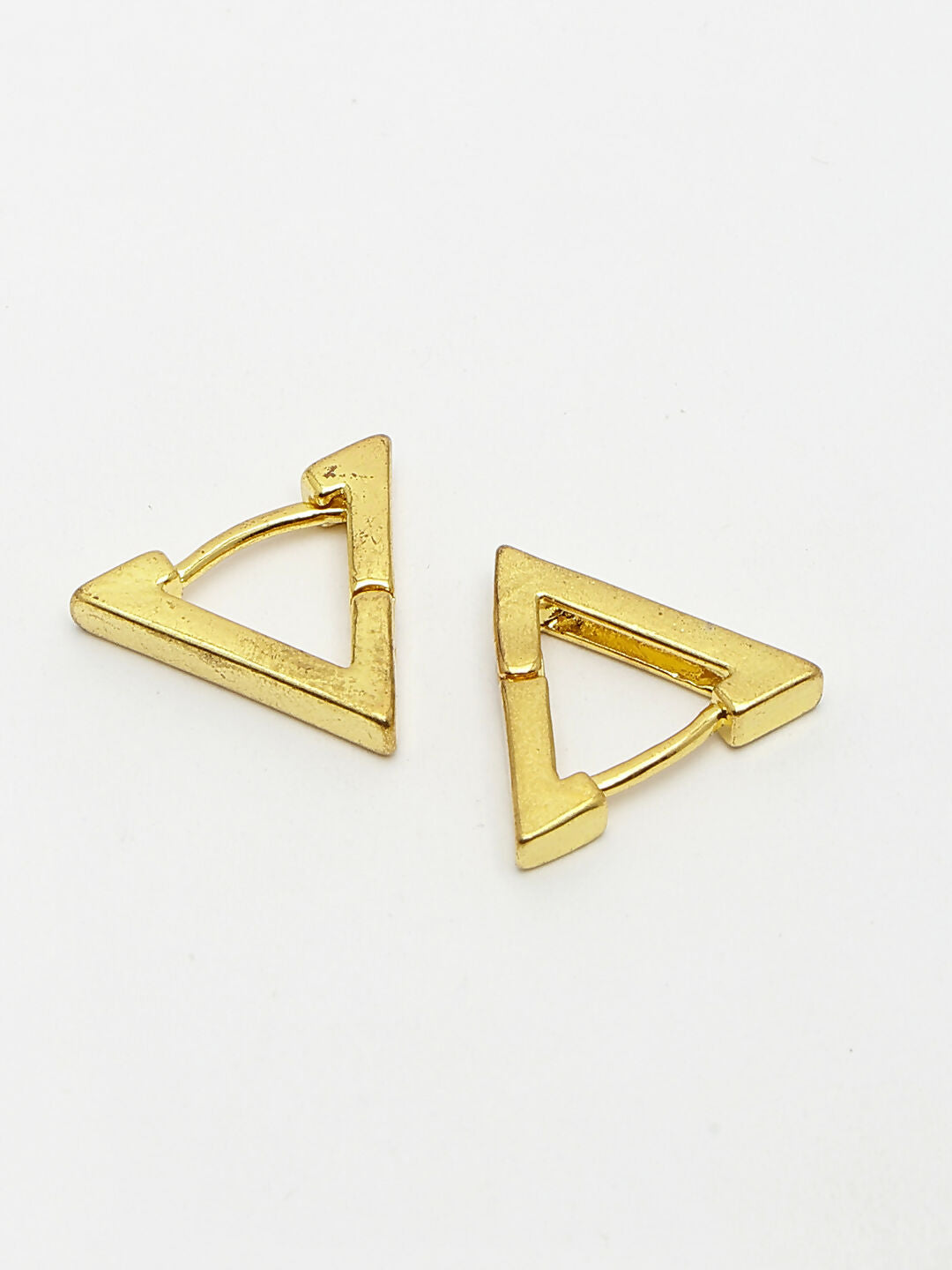 NVR Men's Gold-Plated Geometric Shape Stainless Steel Studs Earring - Distacart