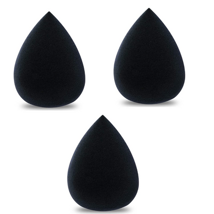 Bronson Professional Black Tear Drop Super Soft Microfiber Beauty Blender Sponge, Applicator, Puffs - Dista