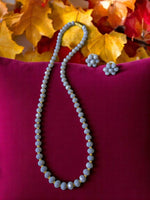 Thumbnail for Inhanns Crystal Bloom – Single Line Necklace + Studs - Gray - Distacart