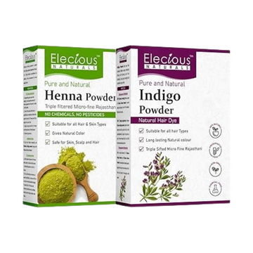Elecious Naturals Indigo and Henna powder for Black Hair - Distacart