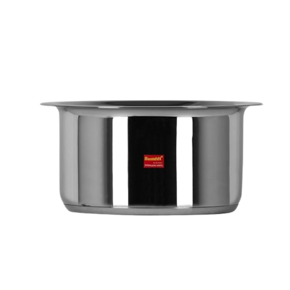 Sumeet Stainless Steel Induction Bottom Induction & Gas Stove Friendly Container/Tope/Cookware with Lid Size