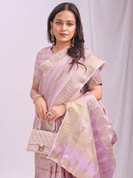 Thumbnail for Astita Organza Light Pink Saree